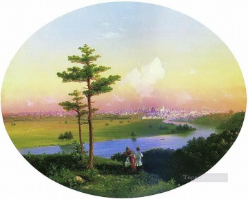  gorriones Pintura Art%c3%adstica - Vista de Moscú desde Sparrow Hills 1848 Romántico Ivan Aivazovsky ruso